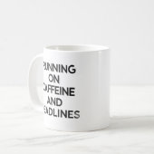 Caffeine & Deadlines Hustle Mug コーヒーマグカップ (正面左)