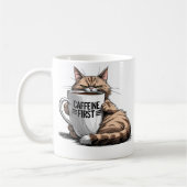 Caffeine First Coffee Mug for Cat & Coffee Lovers コーヒーマグカップ (左)