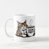 Caffeine First Coffee Mug for Grumpy Coffee Lovers コーヒーマグカップ (左)