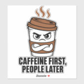 Caffeine First People Later Introvert Sticker シール (シート)