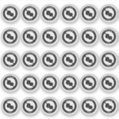 Caffeine Free Wedding Place Card Mini Food Allergy シール (正面)