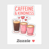 Caffeine & Kindness Sticker シール (シート)