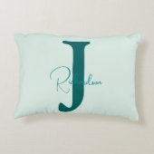 Caffeine & Kindness Teal Coffee Pale Mint アクセントクッション (裏面)