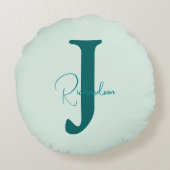 Caffeine & Kindness Teal Coffee Pale Mint ラウンドクッション (裏面)