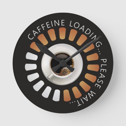 Caffeine loading ラウンド壁時計 (正面)