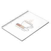 Caffeine Loading -Minimalist Funny Coffee Line Art ノートブック (左側)