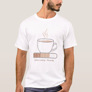 Caffeine Loading -Minimalist Funny Coffee Line Art Tシャツ