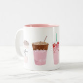 Caffeine Lover Coffee Mug for Morning Motivation ツートーンマグカップ (正面左)