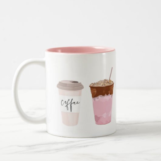 Caffeine Lover Coffee Mug for Morning Motivation ツートーンマグカップ (左)