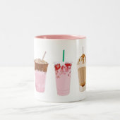 Caffeine Lover Coffee Mug for Morning Motivation ツートーンマグカップ (中央)