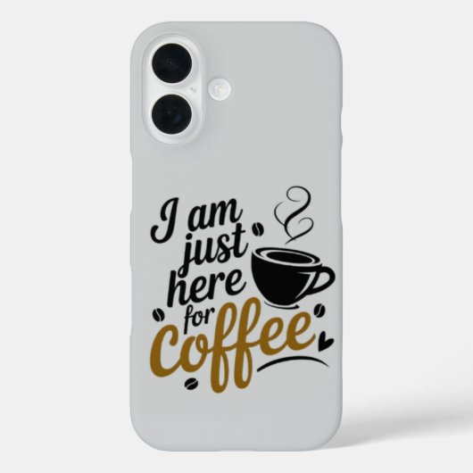 Caffeine Lovers - Edgy Typography iPhone 16 Case-Mate iPhoneケース (裏面)