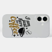 Caffeine Lovers - Edgy Typography iPhone 16 Case-Mate iPhoneケース (裏面 (横))