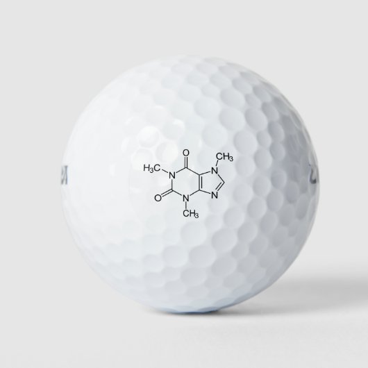 Caffeine Molecule Chemistry Coffee Atoms ゴルフボール (正面)