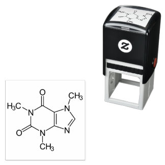 Caffeine Molecule Chemistry Coffee Atoms セルフインキングスタンプ