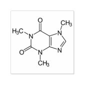 Caffeine Molecule Chemistry Coffee Atoms セルフインキングスタンプ (デザイン)