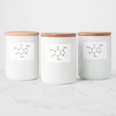 Caffeine Molecule Chemistry Coffee Atoms フードラベル (ボトル)
