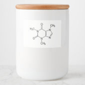 Caffeine Molecule Chemistry Coffee Atoms フードラベル (正面)