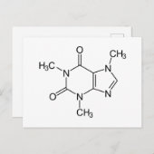 Caffeine Molecule Chemistry Coffee Atoms ポストカード (正面/裏面)