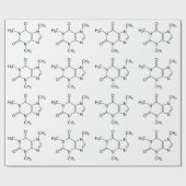 Caffeine Molecule Chemistry Coffee Atoms ラッピングペーパー (フラット)