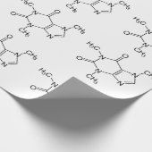 Caffeine Molecule Chemistry Coffee Atoms ラッピングペーパー (角)