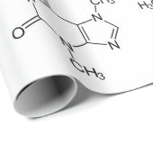 Caffeine Molecule Chemistry Coffee Atoms ラッピングペーパー (ロールコーナー)