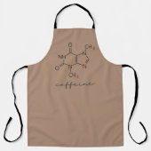 Caffeine Molecule Funny Chemistry エプロン (正面)