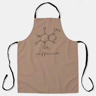 Caffeine Molecule Funny Chemistry エプロン