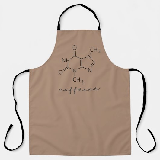 Caffeine Molecule Funny Chemistry エプロン (正面)