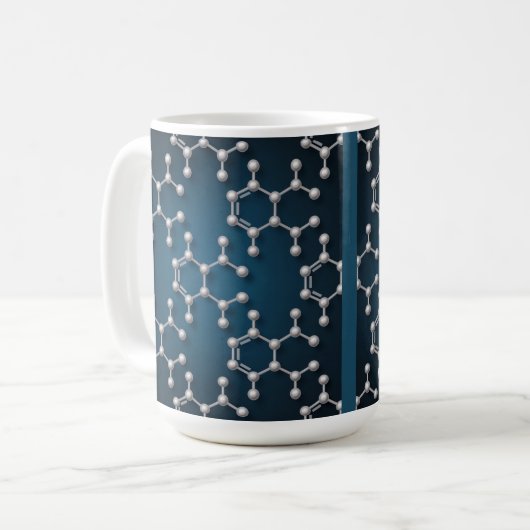  Caffeine Molecules Classic Coffee Mug コーヒーマグカップ (正面左)