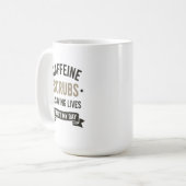Caffeine Scrubs Saving Lives Nurse Quote コーヒーマグカップ (正面左)