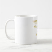 Caffeine Structural chemical formula gold コーヒーマグカップ (左)