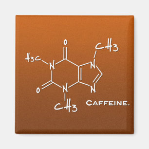 Caffieneの分子(化学構造) マグネット