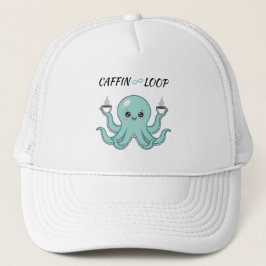 Caffin Loop Kawaii Hat – Cute Octopus Coffee キャップ