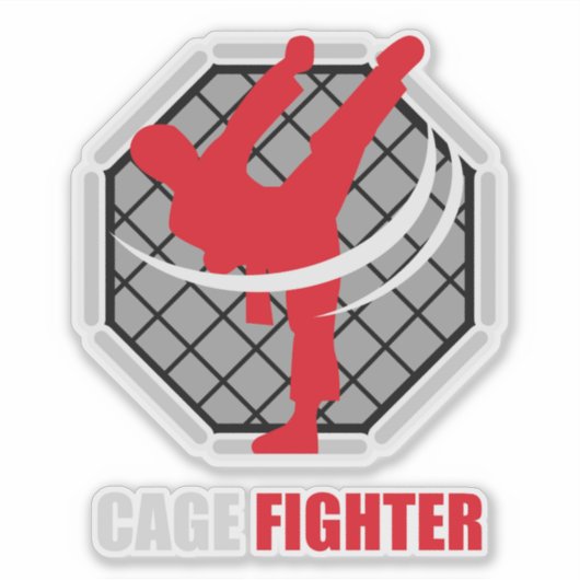 Cage Fighter MMA Knockout シール (正面)
