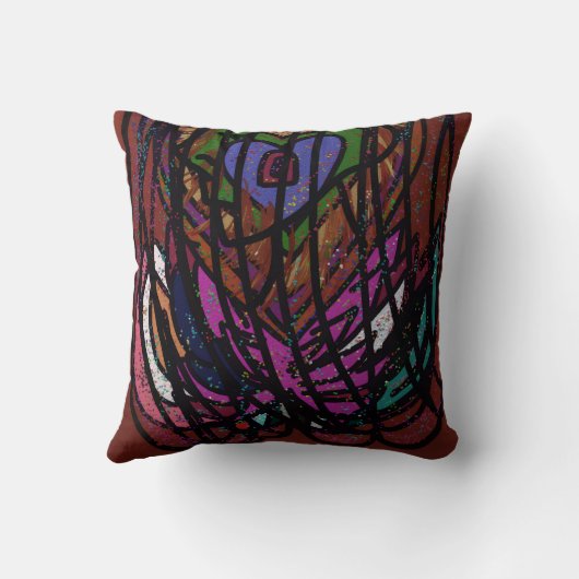 Caged Heart Throw Pillow クッション (裏面)