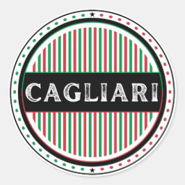 Cagliari City Pride Emblem – Italian Identity ラウンドシール