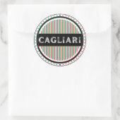 Cagliari City Pride Emblem – Italian Identity ラウンドシール (バッグ)