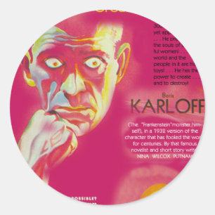Cagliostro映画ポスター(Boris Karloff) ラウンドシール