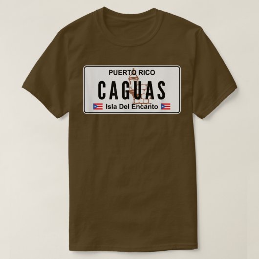 CAGUAS  PUERTO RICO PUERTO RICAN PRIDE BORICUA PLA Tシャツ (デザイン正面)
