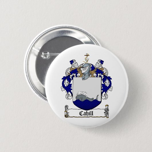 CAHILLの家紋- CAHILLの紋章付き外衣 缶バッジ (正面&裏面)