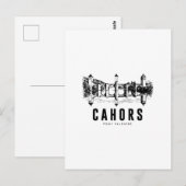 Cahors  Architecture Pont  Poster Gravure Noir et  ポストカード (正面/裏面)