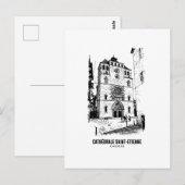 Cahors  Cathedrale SaintEtienne  Affiche Art Sacre ポストカード (正面/裏面)