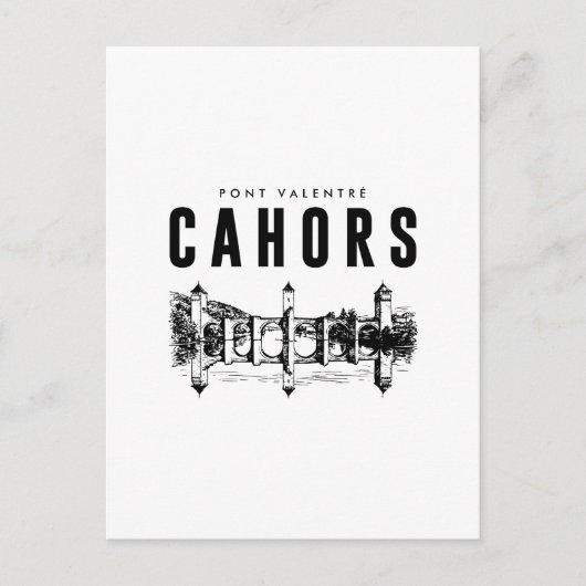 Cahors  Cite Medievale  Affiche Vintage Patrimoine ポストカード (正面)