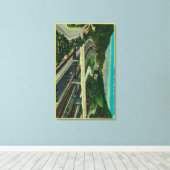 Cahuenga Freeway、ハリウッドへのゲートウェイ キャンバスプリント (インサイチュ (ウッドフロア))