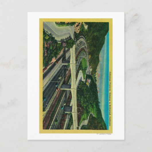 Cahuenga Freeway、ハリウッドへのゲートウェイ ポストカード (正面)