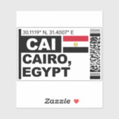 CAI Cairo Boarding Pass - Egypt Travel シール (シート)