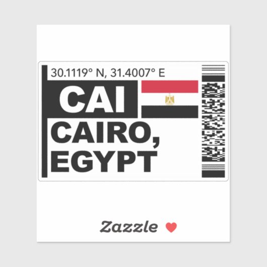 CAI Cairo Boarding Pass - Egypt Travel シール (シート)