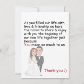 caicatureの結婚式招待状 招待状 (裏面)