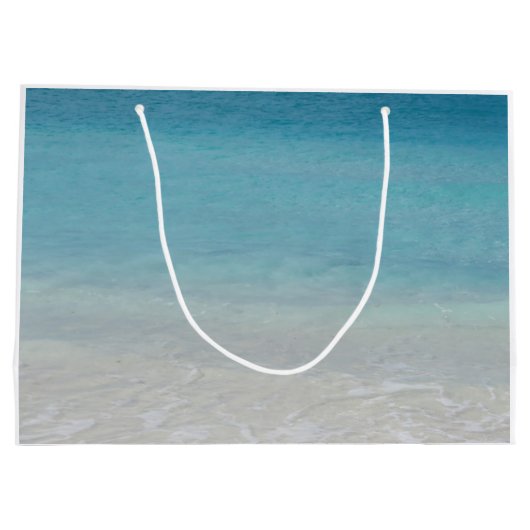 Caicosの美しいビーチ|のトルコ人および写真 ラージペーパーバッグ (裏面)