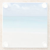 Caicosの風下のビーチ|のトルコ人および写真 ガラスコースター (裏面)